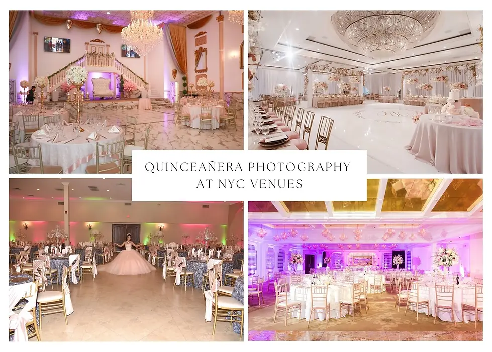 nyc-quinceanera-venues-collage-fja-photography-elegant-ballrooms-chandeliers-floral-decor-sweet-15-event