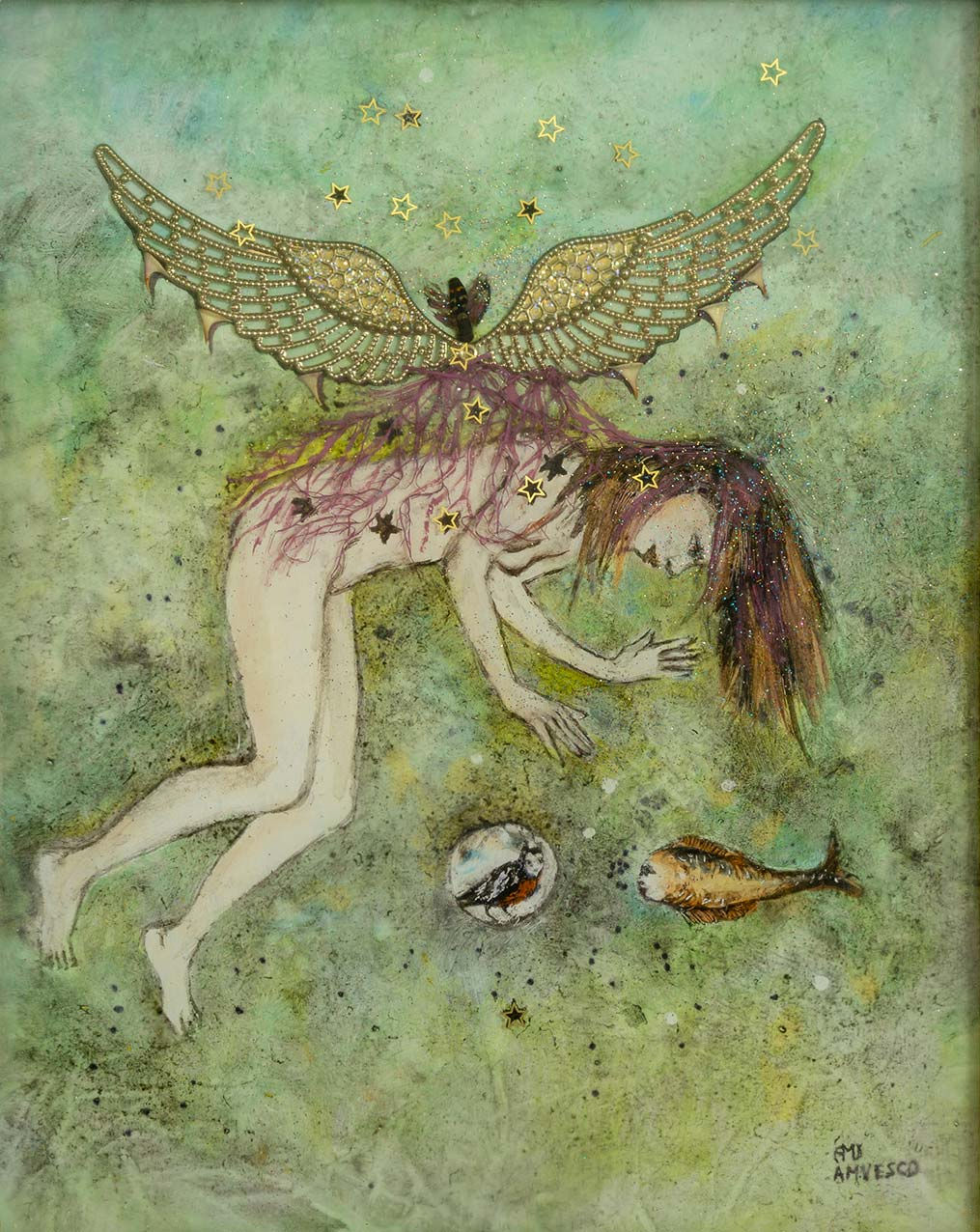 La Belle, en Mer ou dans les Nues ? 2021 - 25,5 x 20,5 x 0,4 cm