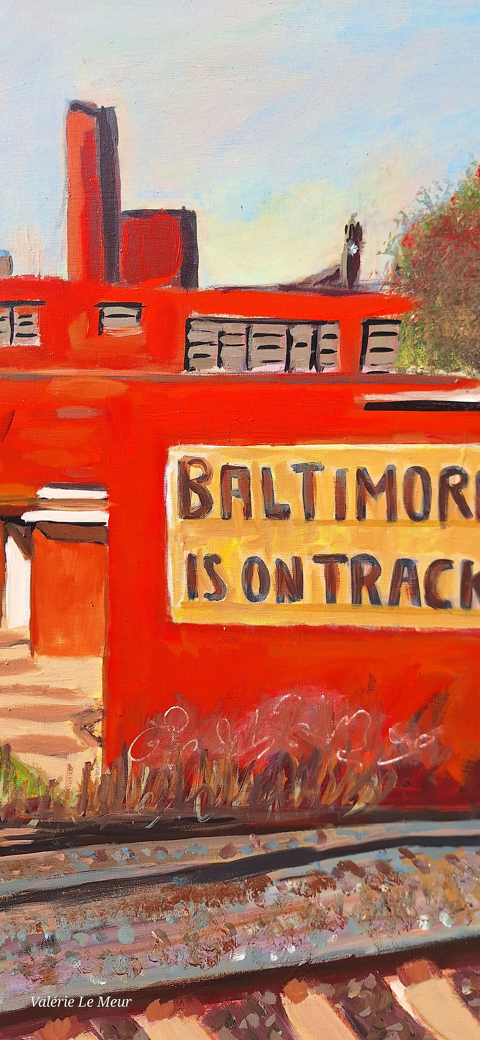Thumbnail: Baltimore’s on track, 2024 - 80 x 80 x 2 cm