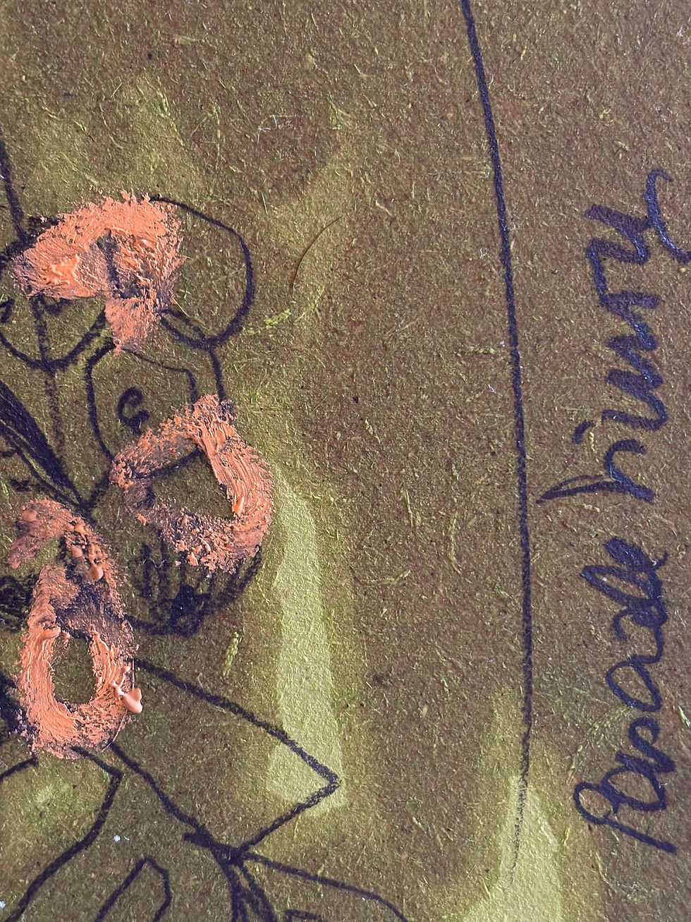 Thumbnail: Feuilles choisies, 2025 - 60 x 60 x 2,5  cm