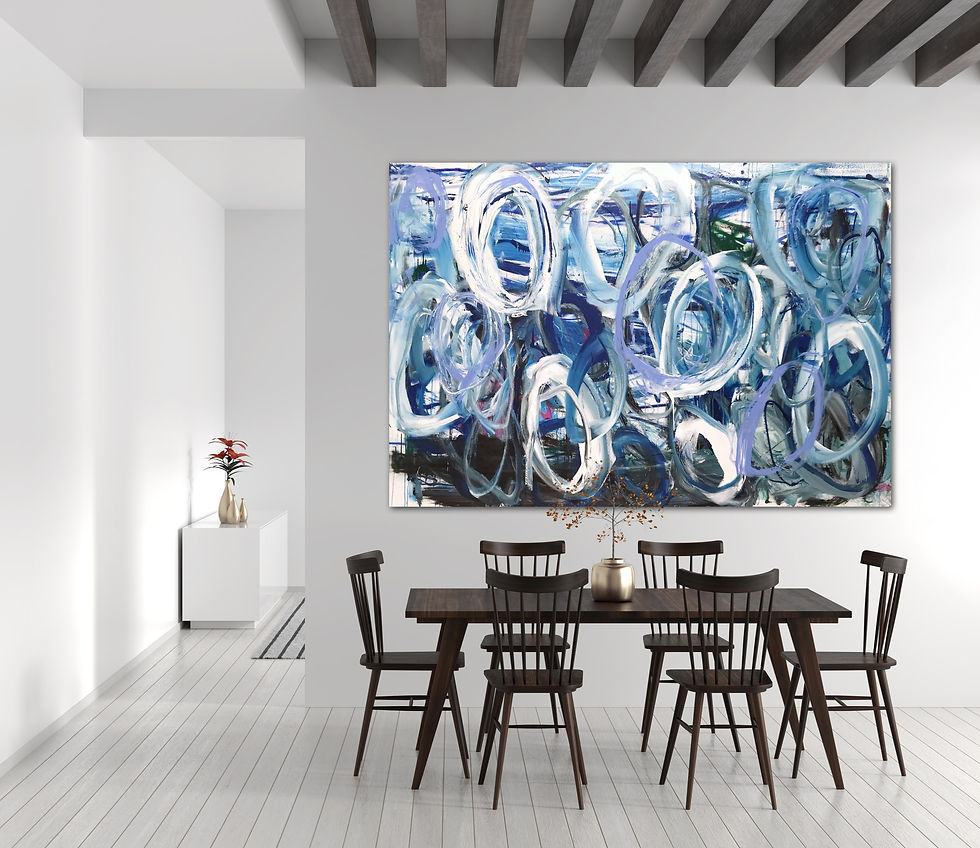 Thumbnail: Oysters and crows, 2022 - 200 x 140 x 4 cm