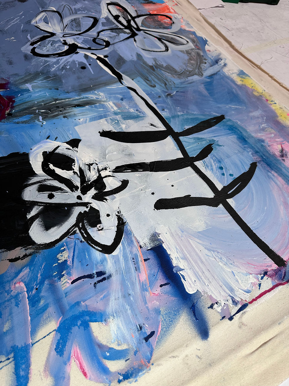 Miniature : Send flowers after the party, 2024 - 120 x 100 x 4 cm