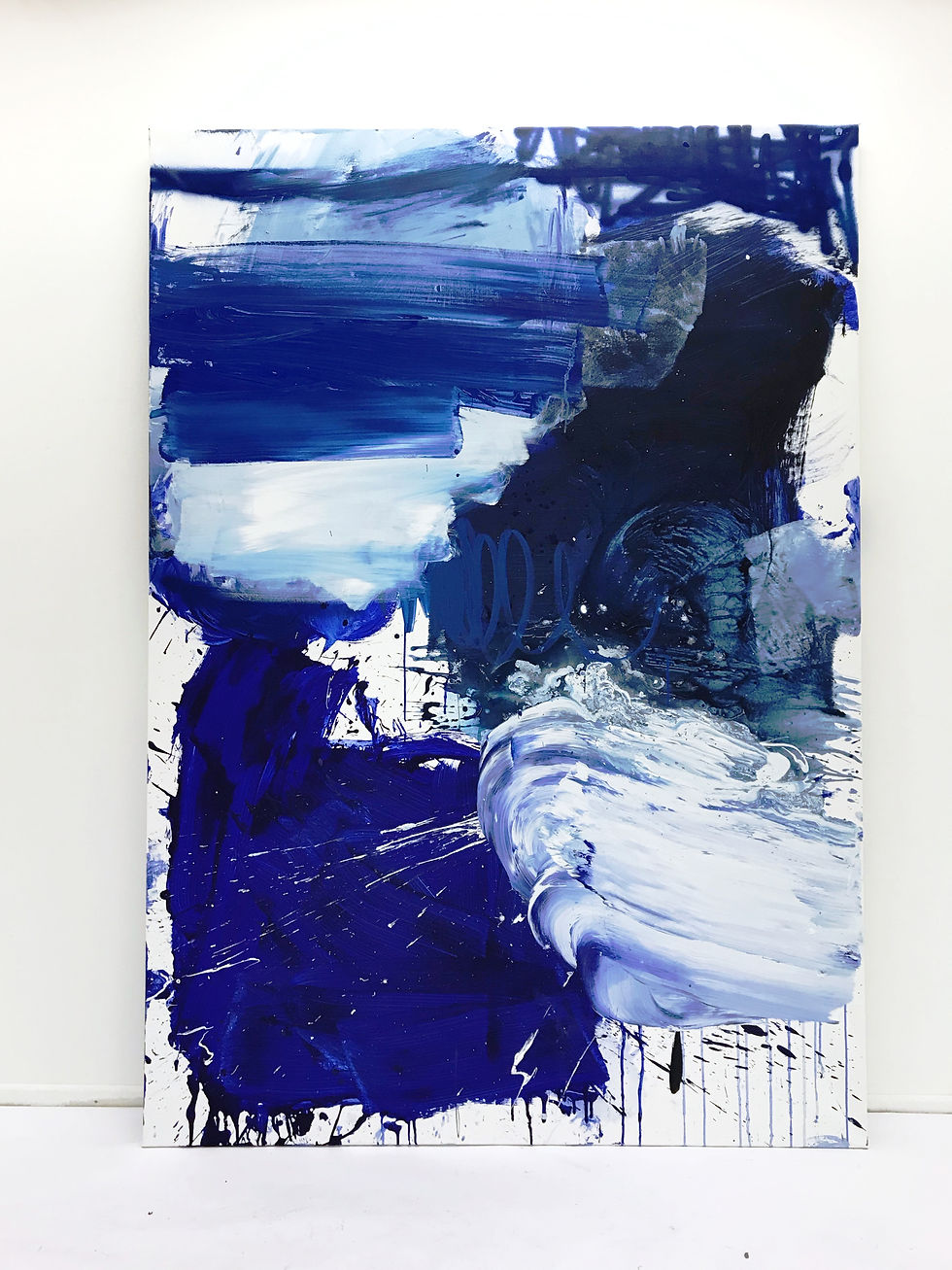 Miniature : Smart abstracts ( large blue), 2022 - 200 x 140 x 4 cm