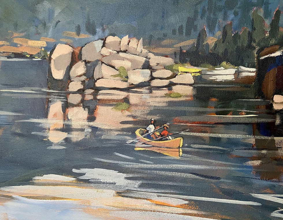 Thumbnail: Boulder Bay, Big Bear Lake, 2022 -  60 x 90 x 2 cm