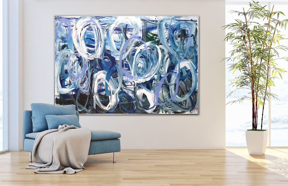 Thumbnail: Oysters and crows, 2022 - 200 x 140 x 4 cm