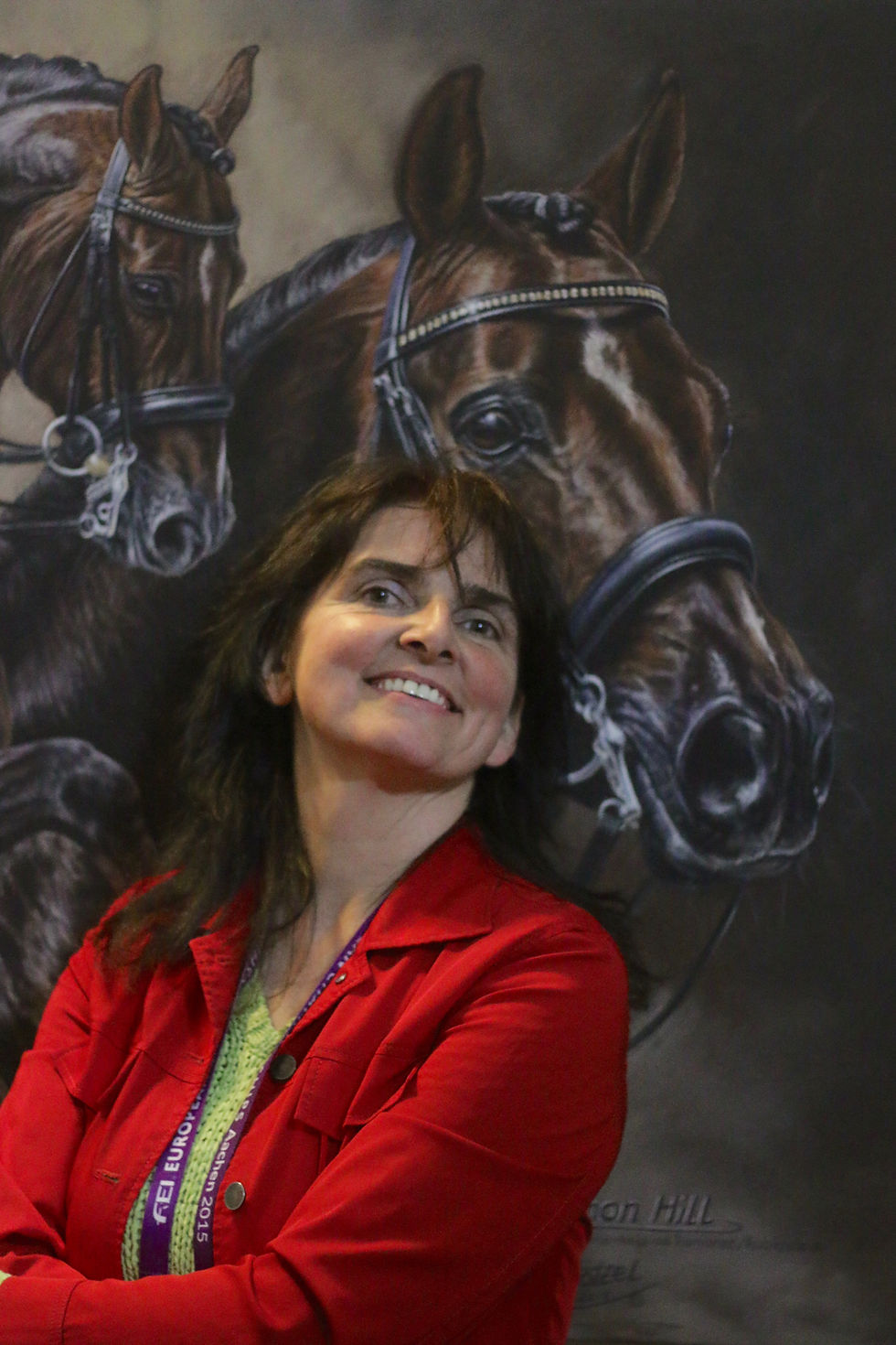 Christina Bötzel with her equine art