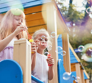 Kids Blowing Bubbles