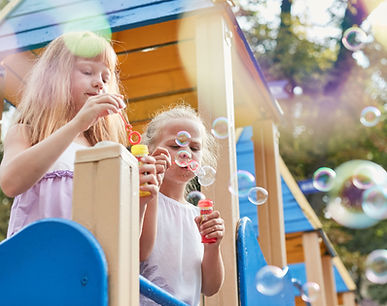 Kids Blowing Bubbles