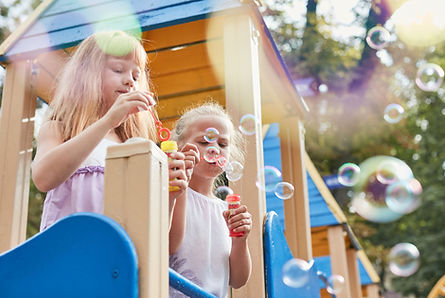 Kids Blowing Bubbles