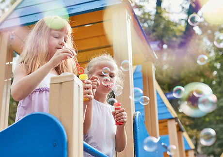 Kids Blowing Bubbles