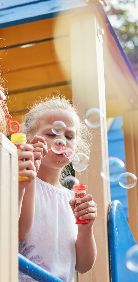 Kids Blowing Bubbles