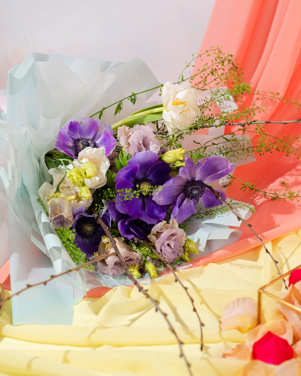Miniatură: Buchet anemone mov