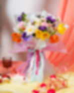 Buchet flori colorate