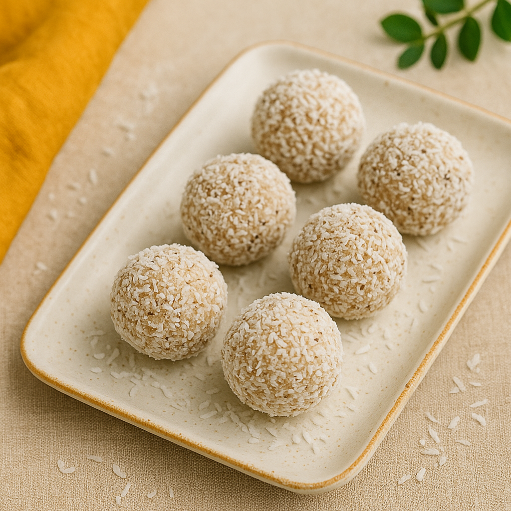 Trufas de coco y semillas