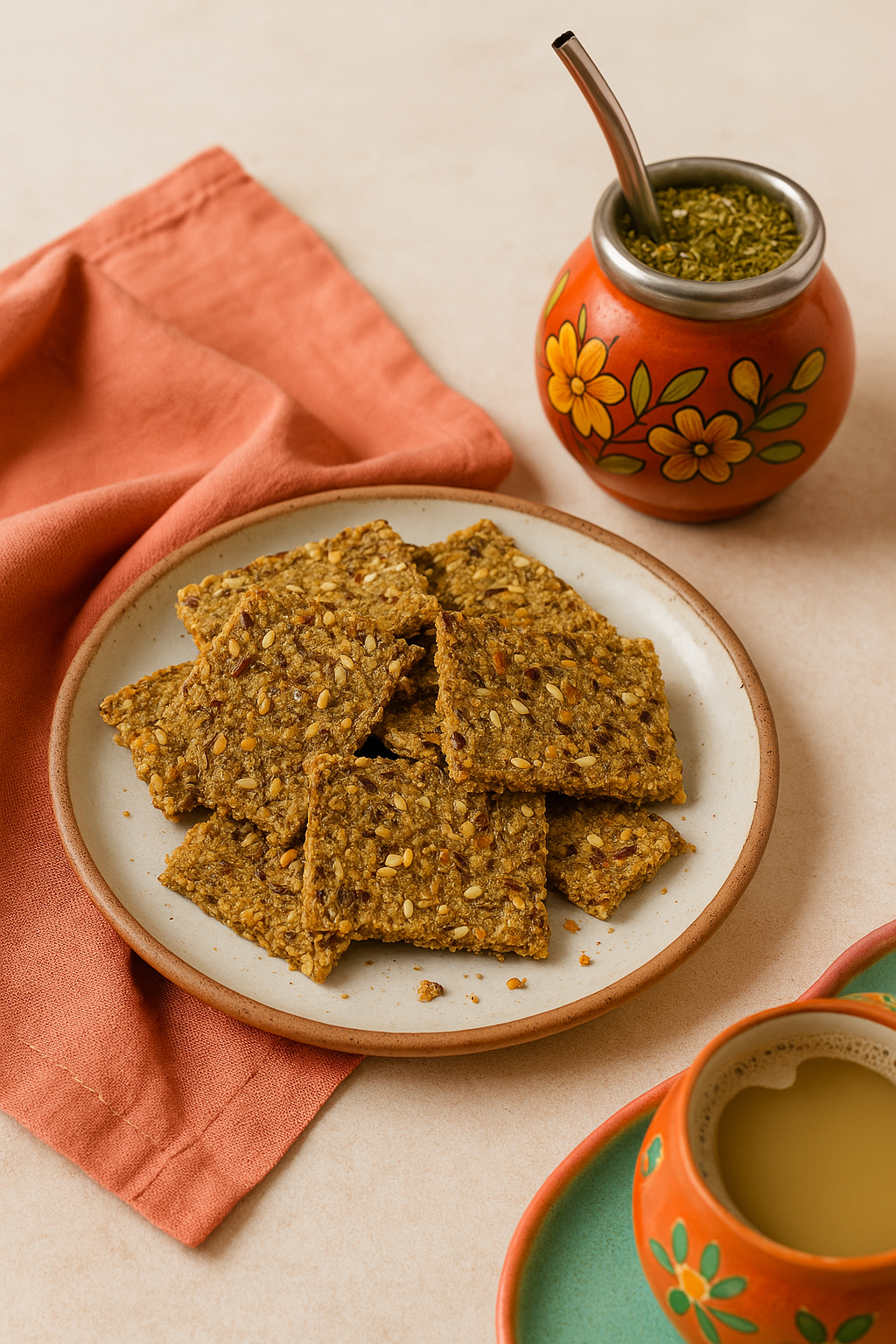 Galletitas saladas de lino y semillas