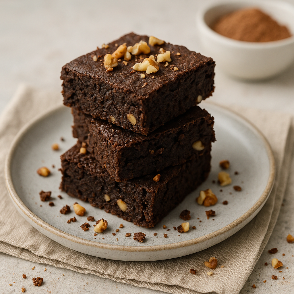 Brownies de porotos negros y cacao