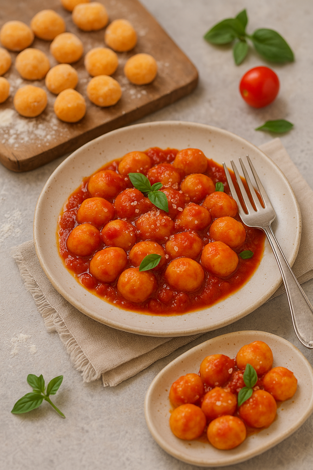Ñoquis de batata y harina de arroz