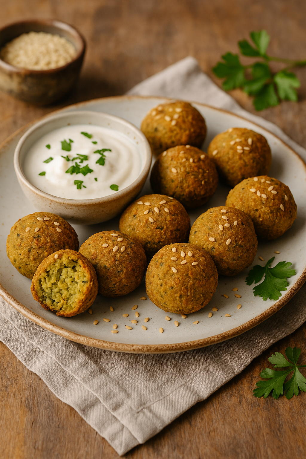 Falafel saludable al horno (sin TACC, sin fritura)