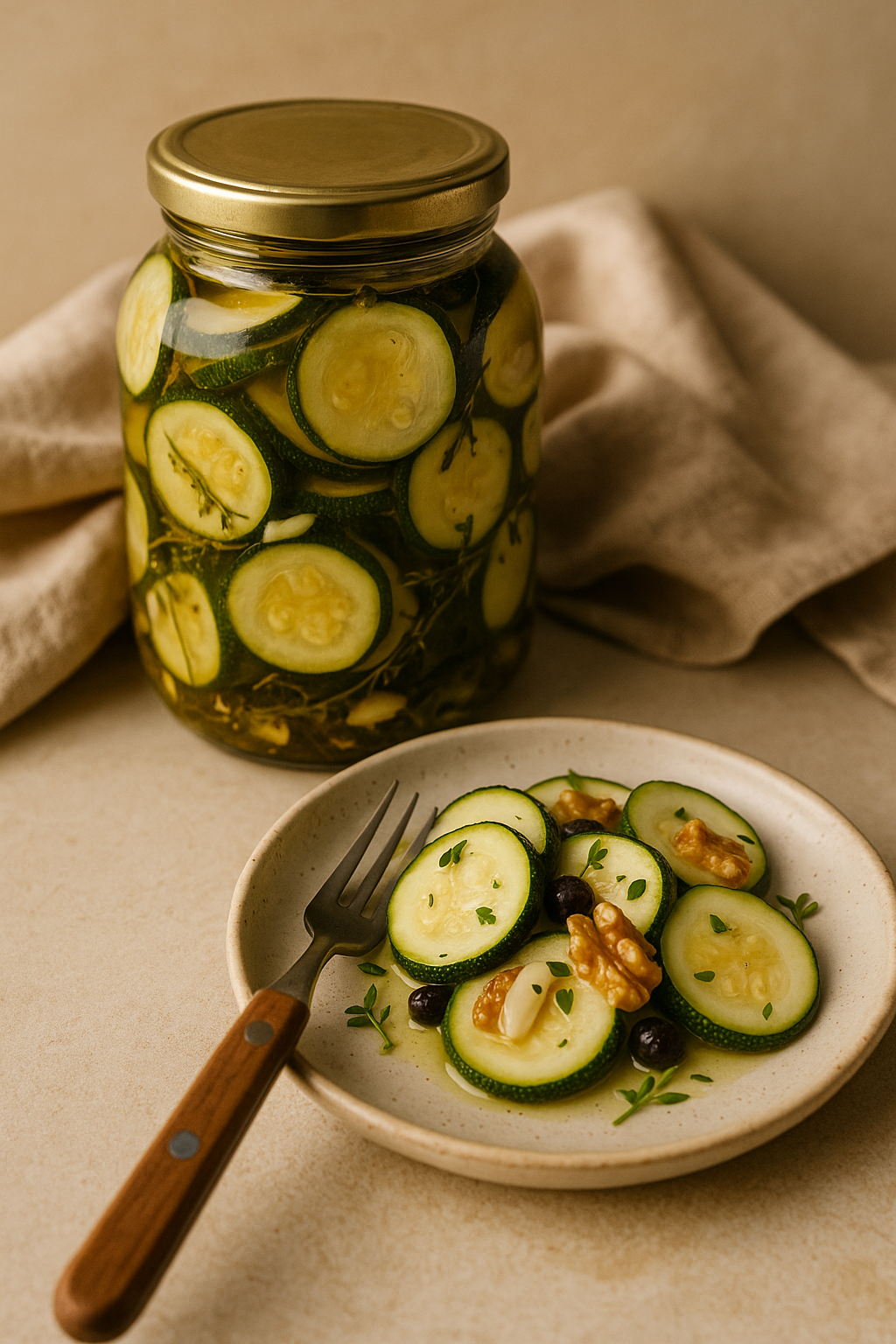 Conserva Casera de Zucchini (a la Provenzal o en Vinagre)