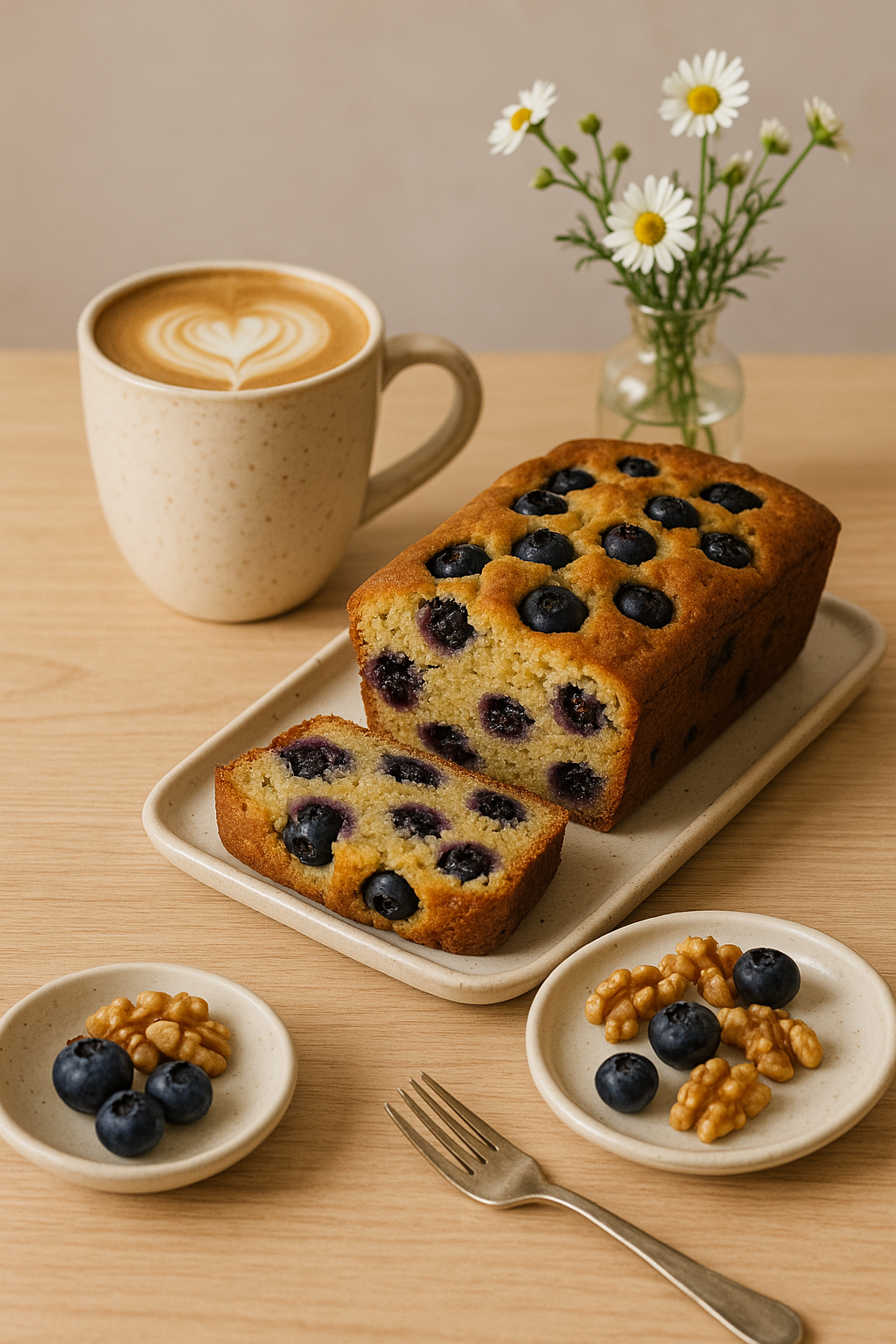Budín de Arándanos (Sin TACC y Sin Azúcar)