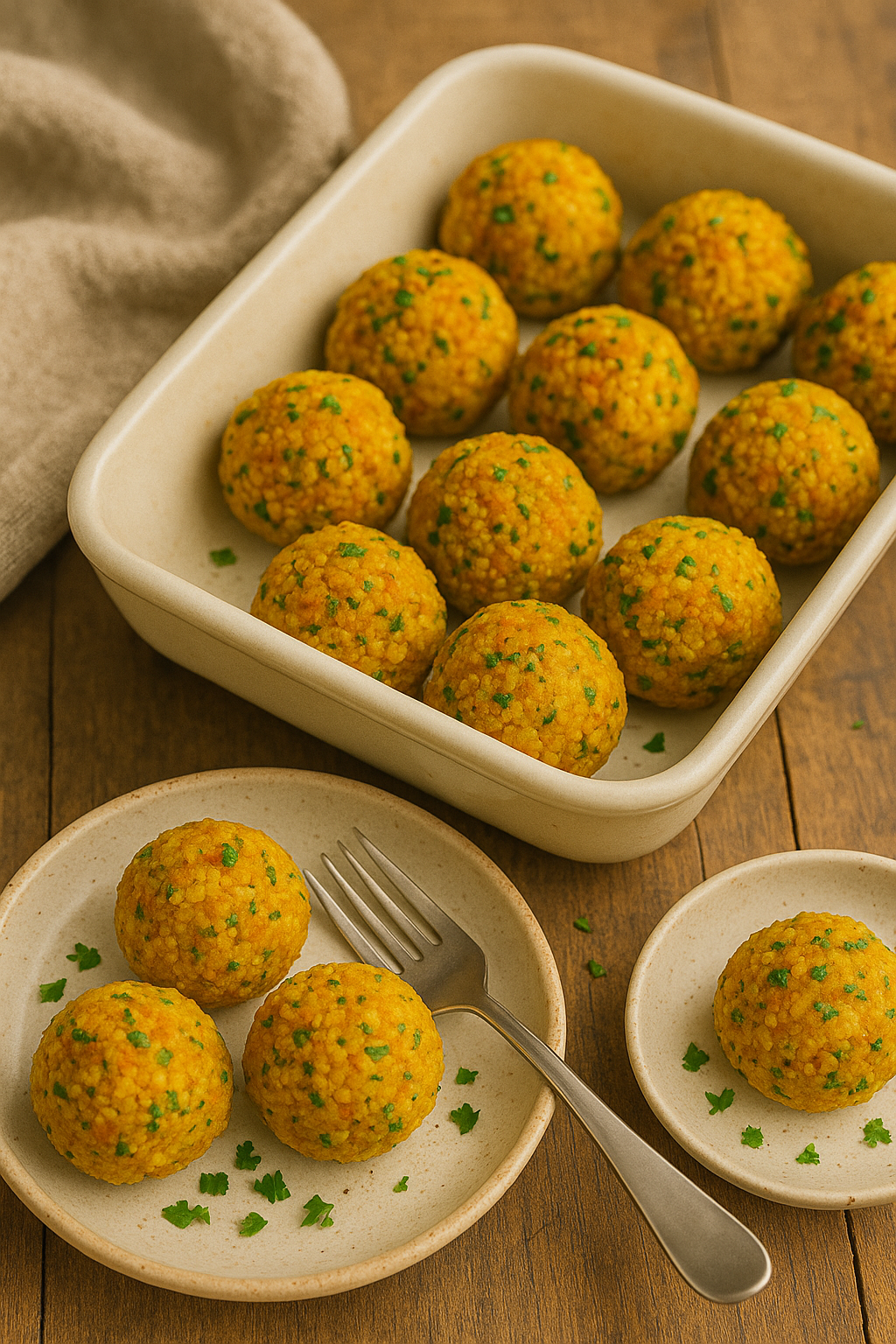 Albóndigas de mijo y zanahoria (al horno)