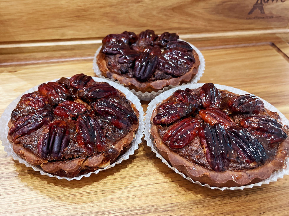 Thumbnail: Seasonal! Fresh brown sugar roasted pecan with a touch of maple syrup,; baked in a buttery shortcrust, "pâte sucrée."

