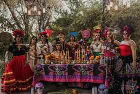 Evening Day of the Dead celebration with candles in Oakley and Brentwood.
