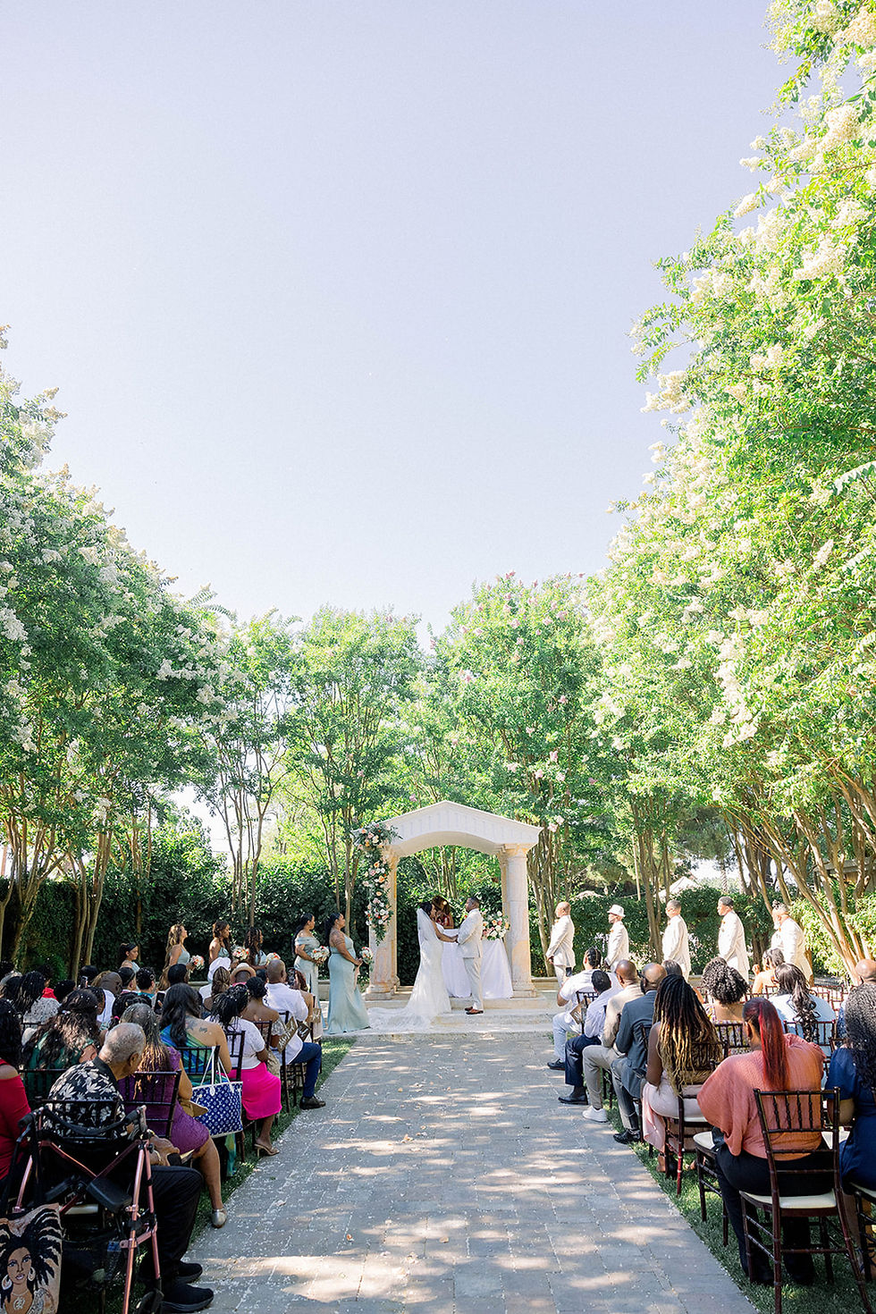Couple portrait at temple arbor at Brownstone Gardens, Contra Costa County.