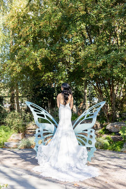 Butterfly metal garden chair at Brownstone Gardens, Oakley.