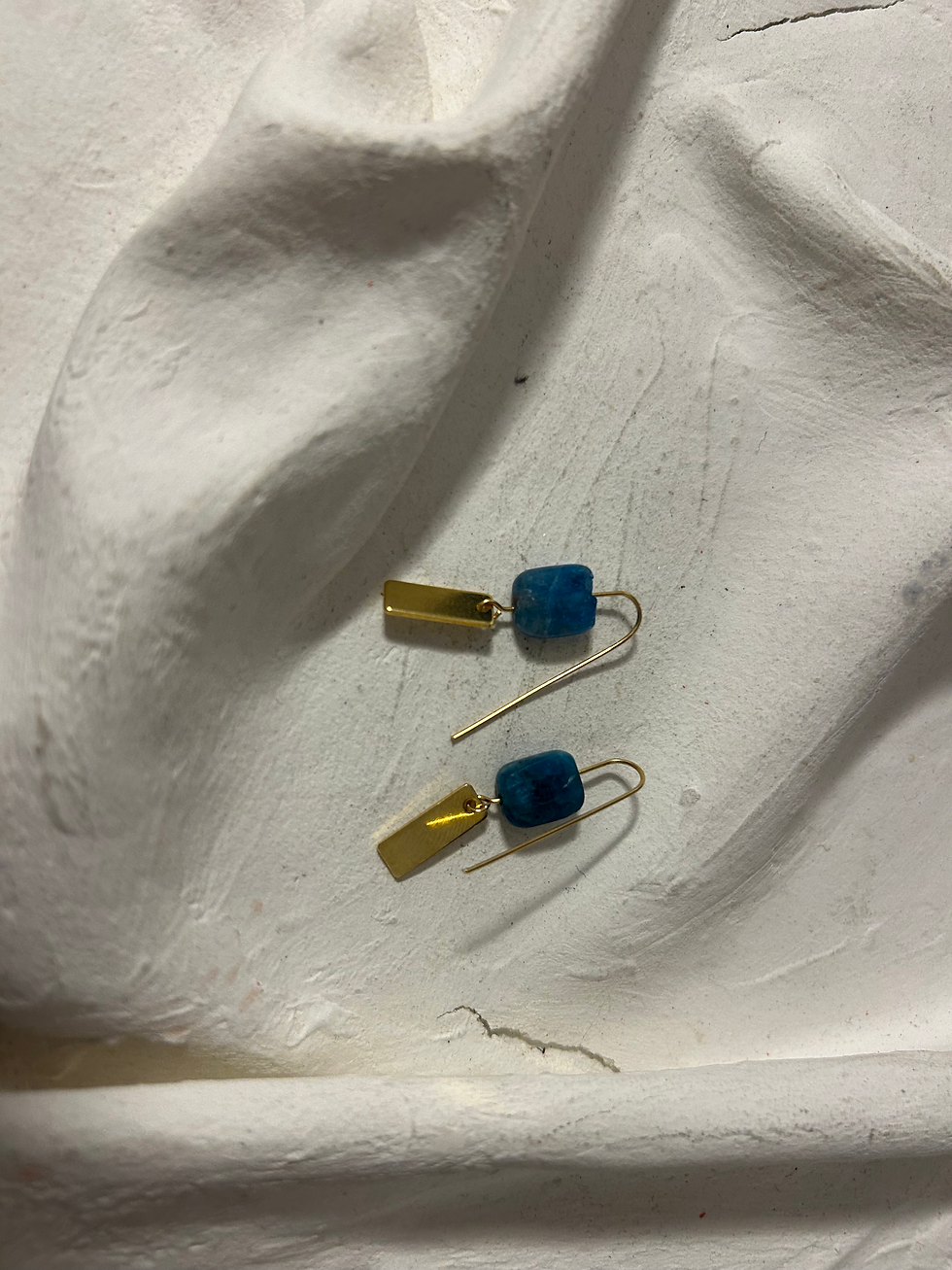 Miniaturbild: Blauer Apatit Ohrringe