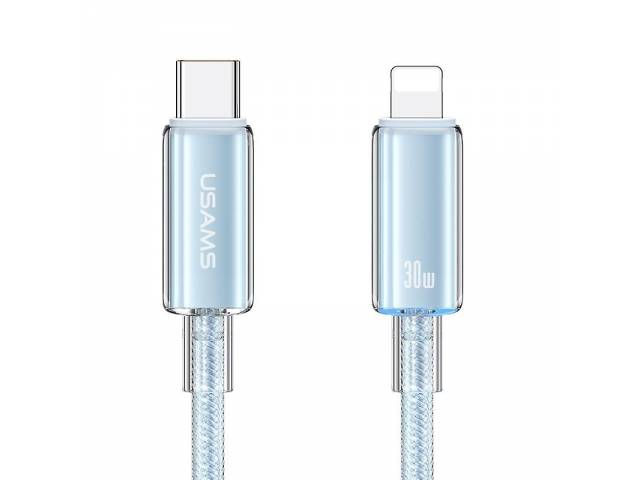 Miniatura: Cable de Datos Transparente Carga Rápida USB C a Lightinig USAMS