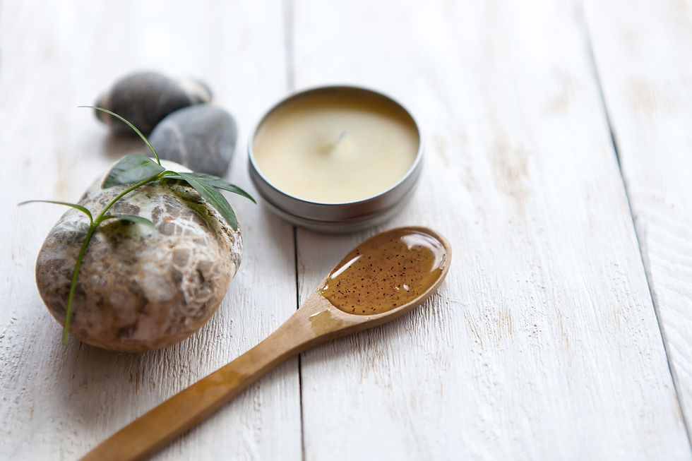 Présentoir de produits essentiels pour le spa
