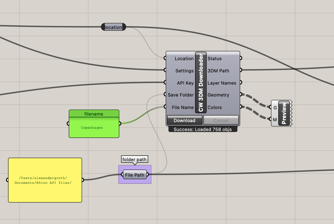 Cityweft Grasshopper Plugin, 3DM Downloader