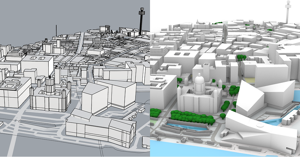 Liverpool, United Kingdom Left side: Cadmapper/OSM. Right side: Cityweft