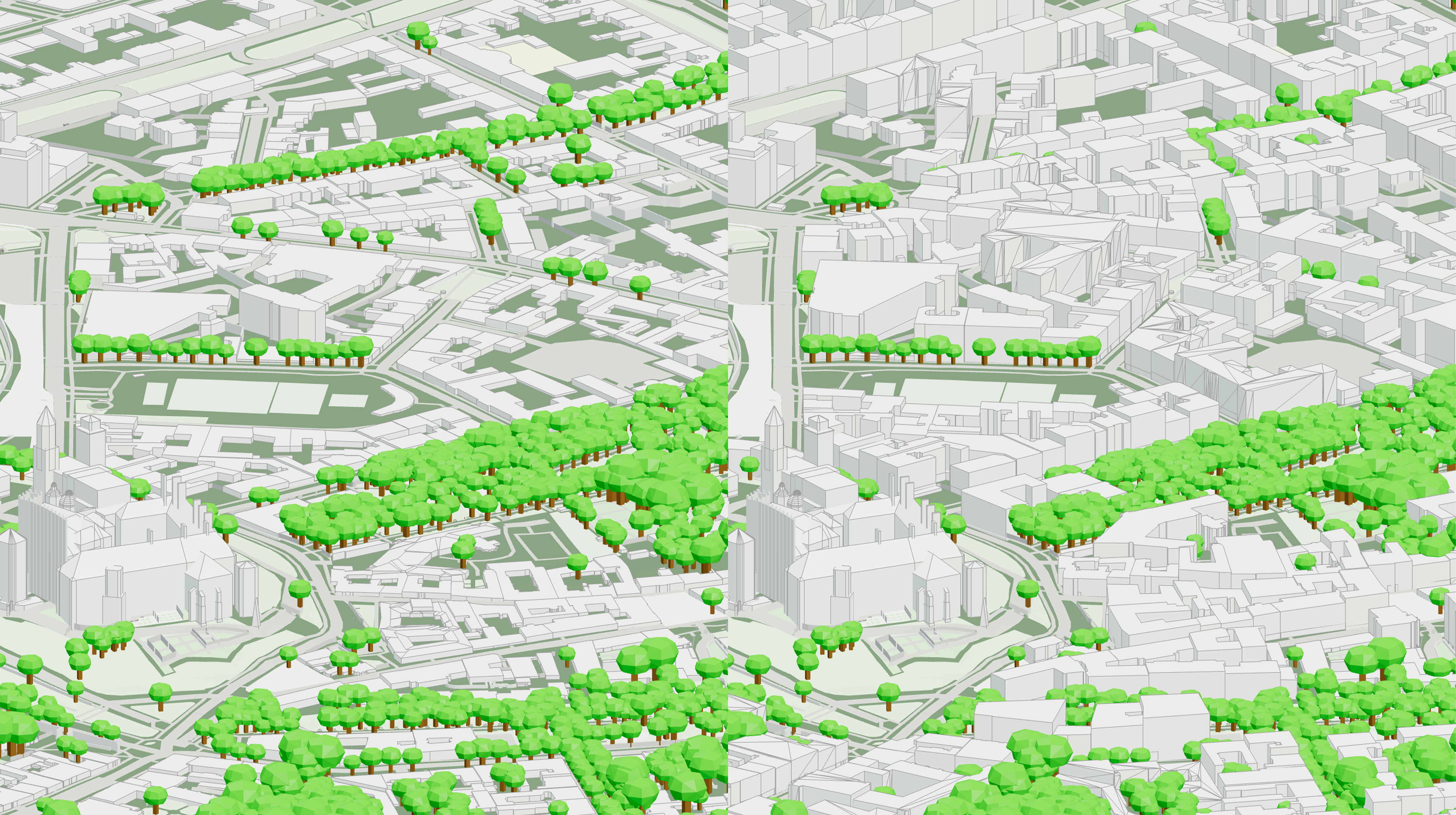 Before and after comparison of government data integration for Poland. 