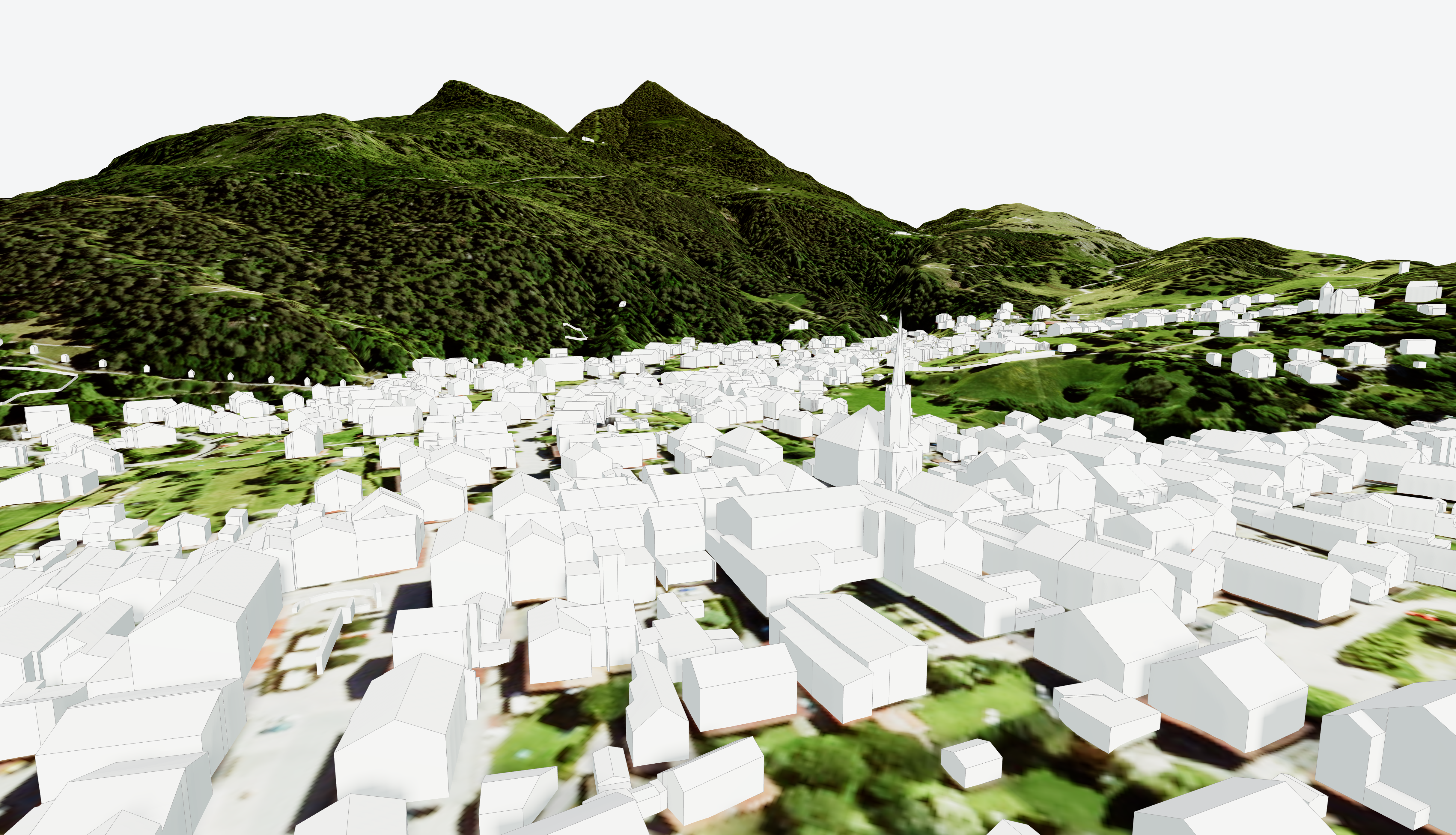 Cityweft Model from Partenkirchen, Germany