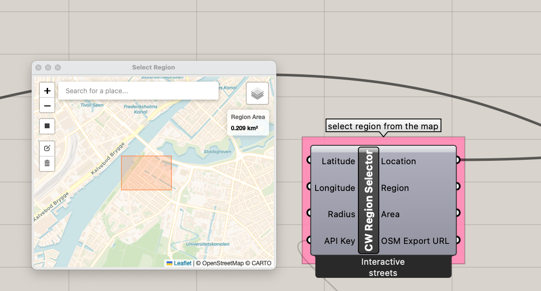 Cityweft Grasshopper Plugin, Location