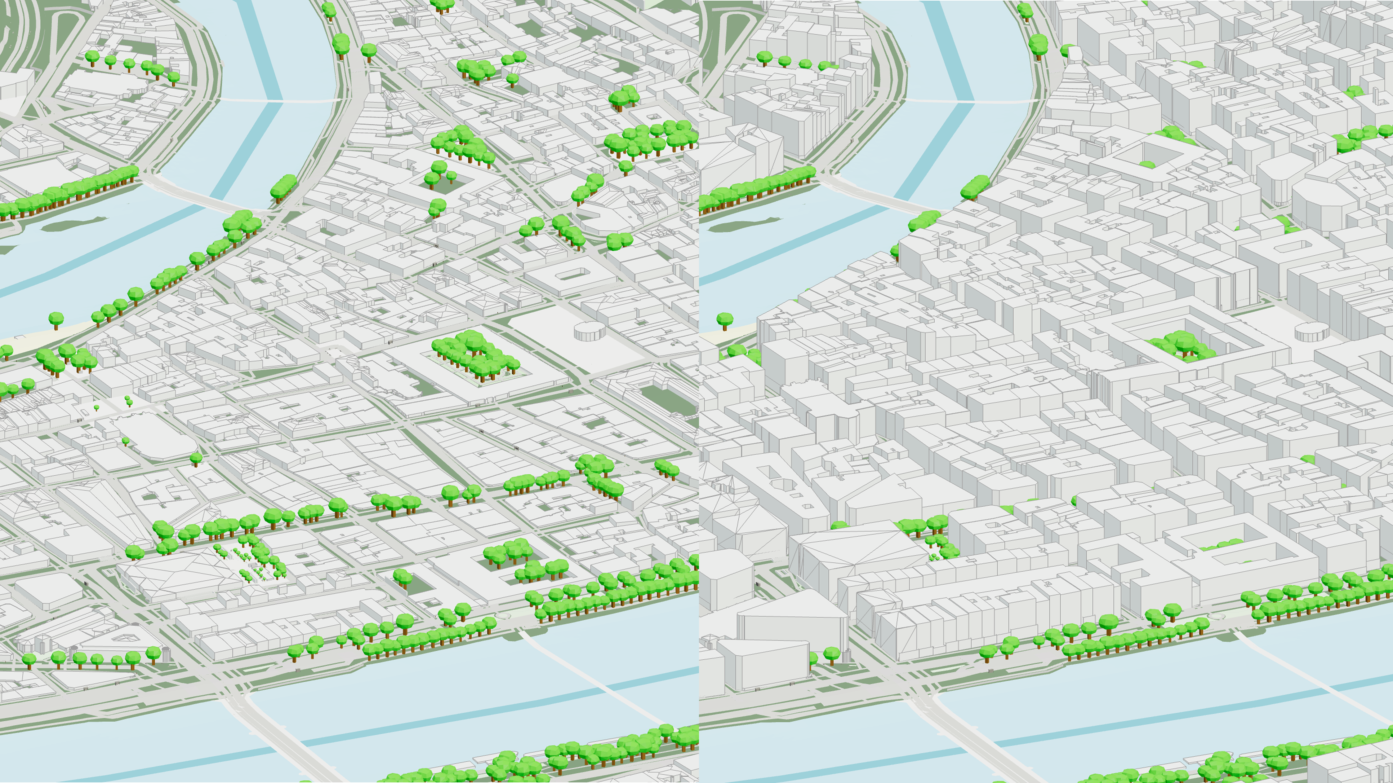 Before and after comparison of government data integration for France. 