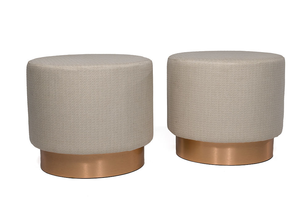 CONJUNTO DE 2 PUFFS CAIRO CRU