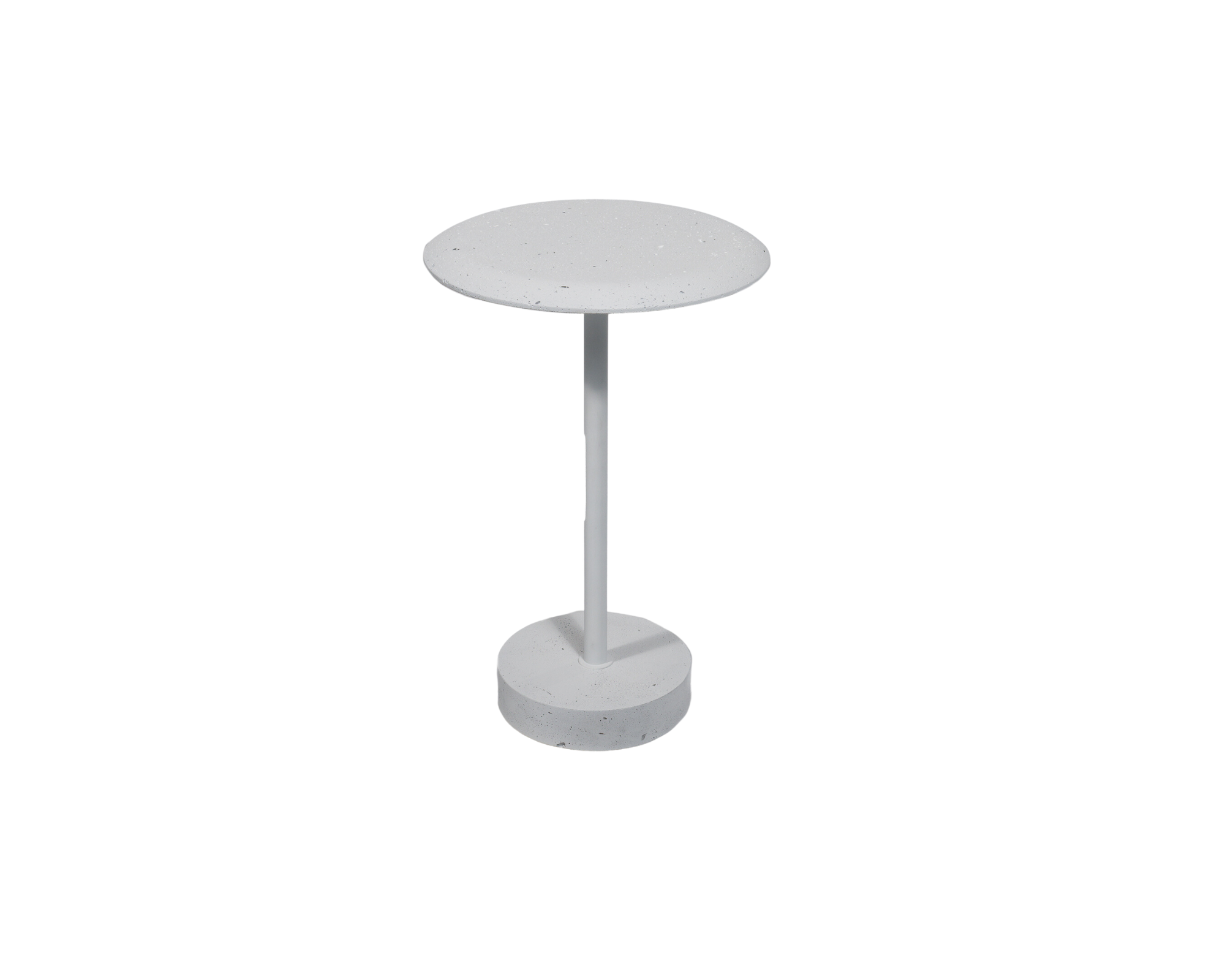 MESA LATERAL FLOU CONCRETO BRANCO