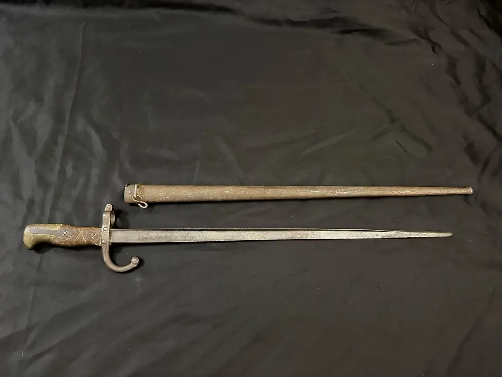 Thumbnail: Pre- WWI WW1 French Gras M1874 Bayonet w/ Scabbard!