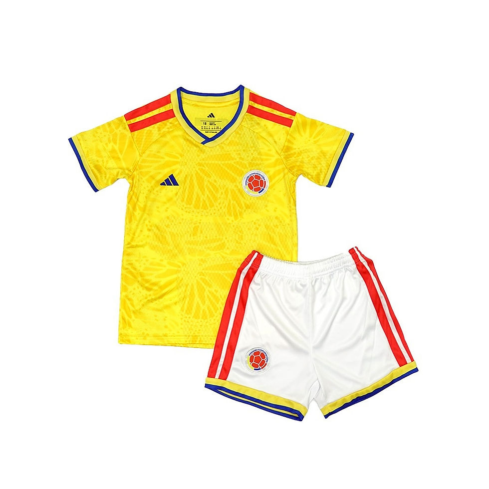 ภาพขนาดย่อ: Colombia 2026 World Cup Home Kids Kits