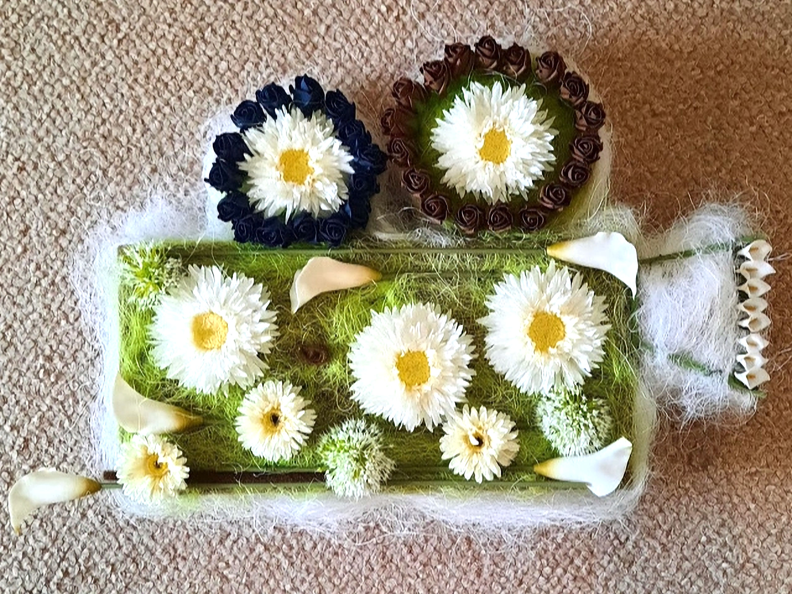 Artificial Funeral Flowers Movie Camera