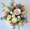 Thumbnail: Silk Wedding Flower Bouquet Pastel Garden Flowers