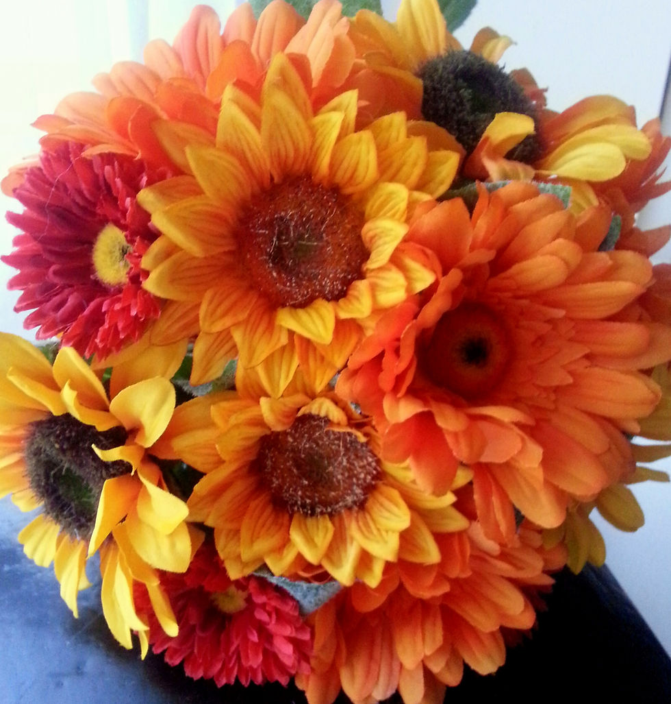 Thumbnail: Artificial Flowers Sunflower and Gerbera Bouquet