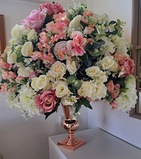 Large silk flower wedding centrepiece