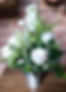 Silk Flowers Grave Pot Rose Mixed White Flowers