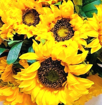 Thumbnail: Silk Wedding Flowers Sunflower Bridal Bouquet