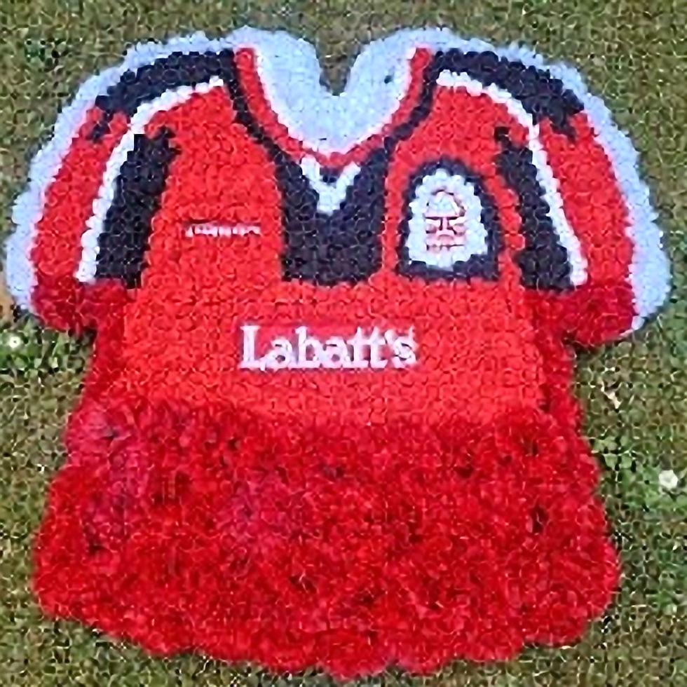 Artificial Funeral Flowers Football Shirt