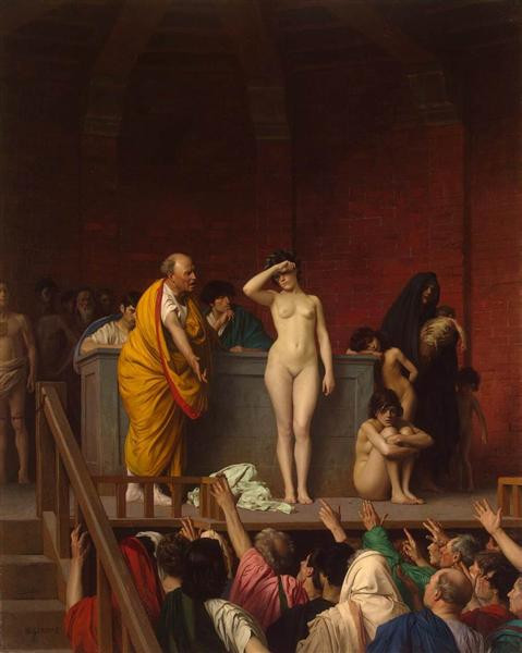 Jean-Léon Gérôme, Vente d'esclaves à Rome, ca. 1884, Musée de l'Ermitage
